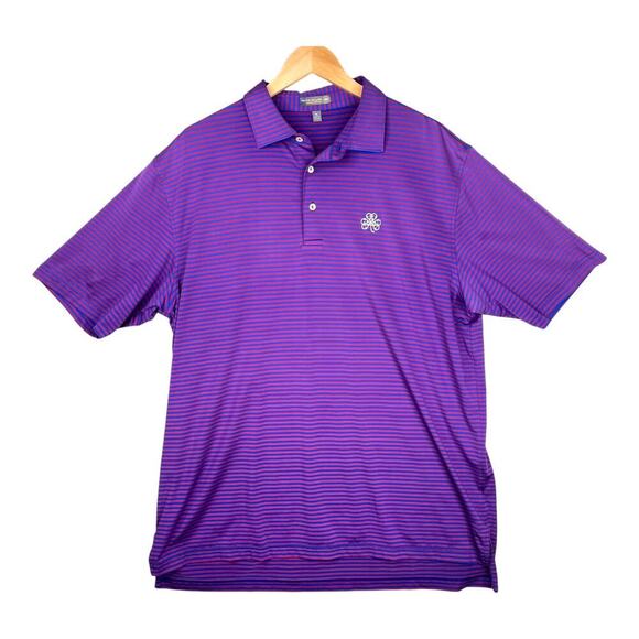 Peter Millar Summer Comfort performance golf polo in striped print men's size XL - Picture 1 of 8